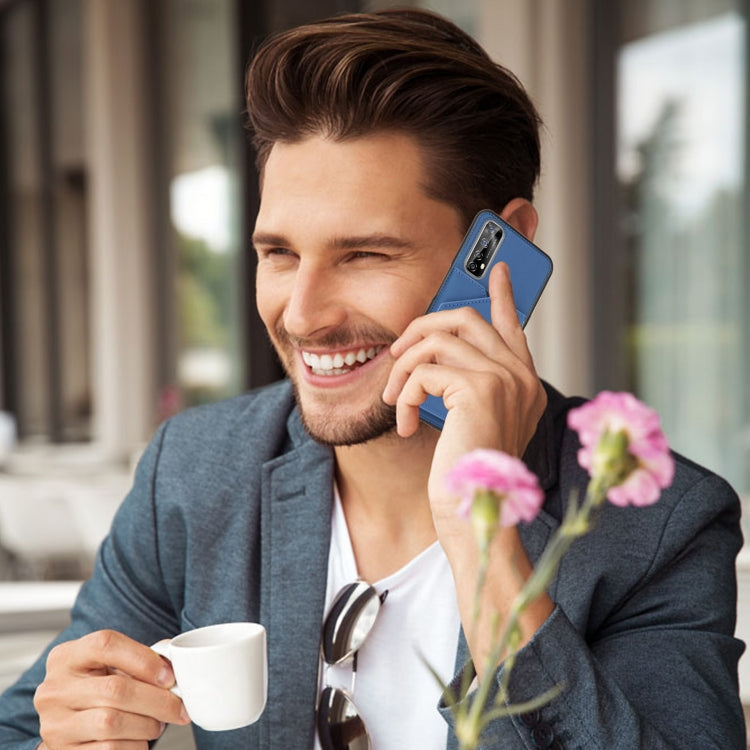 Skin Feel PU + TPU + PC Back Cover Shockproof Case with Card Slots & Holder & Photo Frame, For OPPO Realme 7, For Samsung Galaxy A50 & A30s & A50s, For OPPO Realme C11, For Samsung Galaxy A70 & A70s, For OPPO Realme C15, For Samsung Galaxy M60s & A81��...