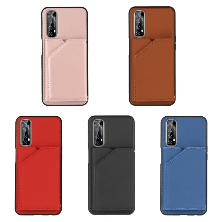 Skin Feel PU + TPU + PC Back Cover Shockproof Case with Card Slots & Holder & Photo Frame, For OPPO Realme 7, For Samsung Galaxy A50 & A30s & A50s, For OPPO Realme C11, For Samsung Galaxy A70 & A70s, For OPPO Realme C15, For Samsung Galaxy M60s & A81��...