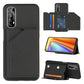 Skin Feel PU + TPU + PC Back Cover Shockproof Case with Card Slots & Holder & Photo Frame, For OPPO Realme 7, For Samsung Galaxy A50 & A30s & A50s, For OPPO Realme C11, For Samsung Galaxy A70 & A70s, For OPPO Realme C15, For Samsung Galaxy M60s & A81��...