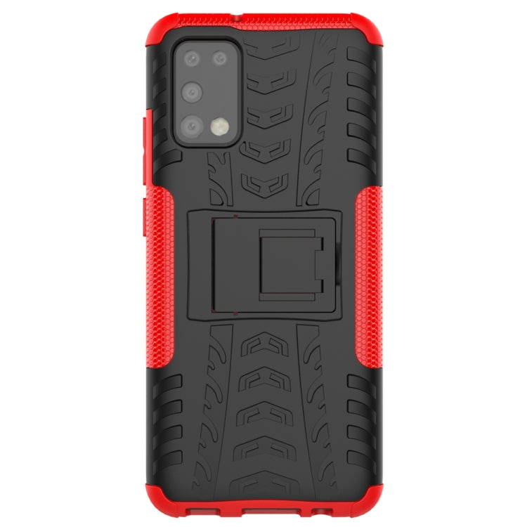 Tire Texture Shockproof TPU+PC Protective Case with Holder, For Motorola Moto E7, For Motorola Moto G 5G, For Samsung Galaxy A02s (US Edition), For Samsung Galaxy A32 5G