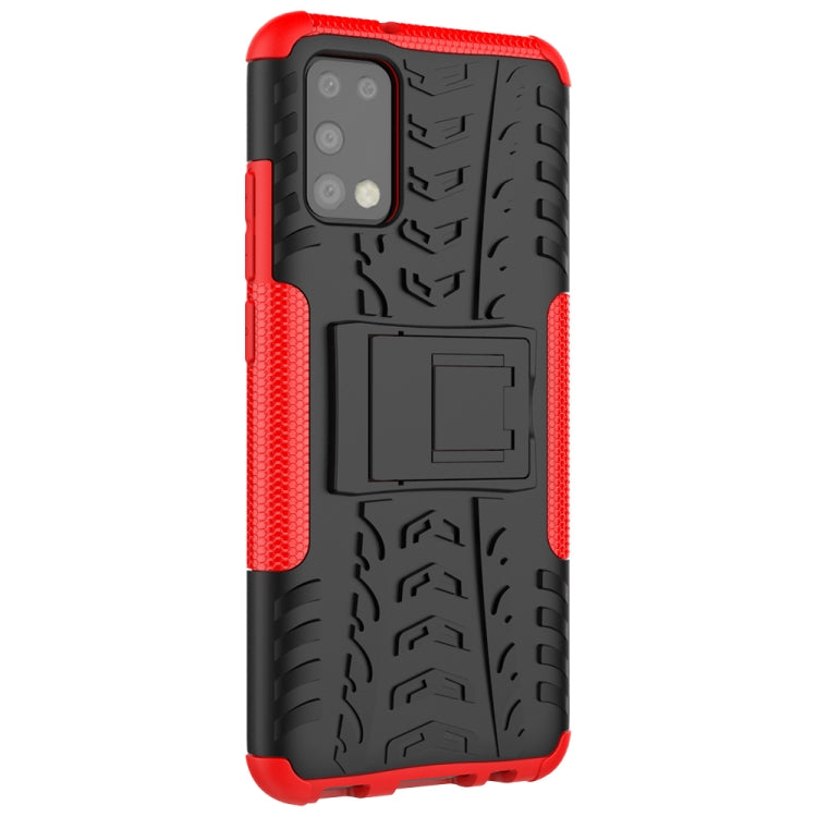 Tire Texture Shockproof TPU+PC Protective Case with Holder, For Motorola Moto E7, For Motorola Moto G 5G, For Samsung Galaxy A02s (US Edition), For Samsung Galaxy A32 5G