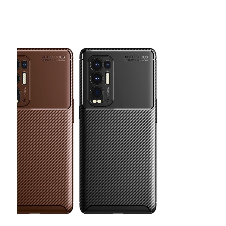 Carbon Fiber Texture Shockproof TPU Case, For OPPO Reno5 Pro Plus