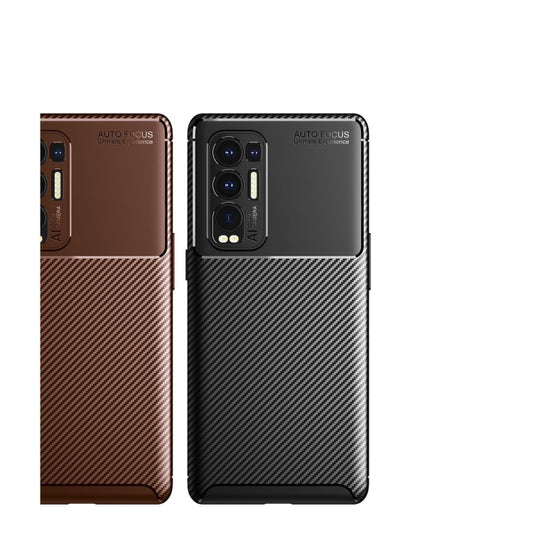 Carbon Fiber Texture Shockproof TPU Case, For OPPO Reno5 Pro Plus
