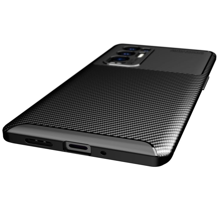 Carbon Fiber Texture Shockproof TPU Case, For OPPO Reno5 Pro Plus