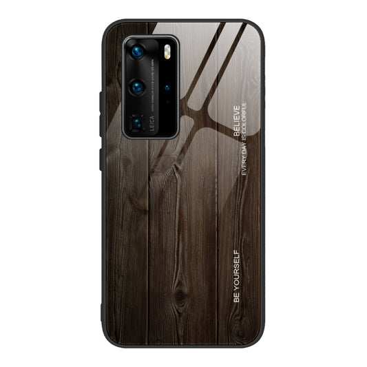 Wood Grain Glass Protective Case, For Huawei P40, For Huawei P40 Pro