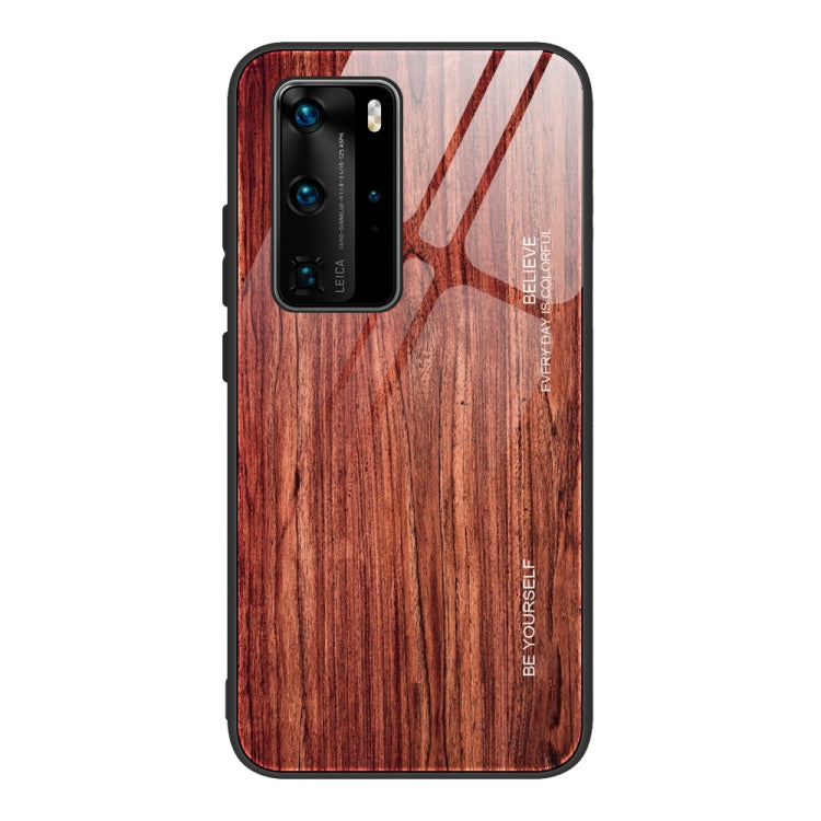 Wood Grain Glass Protective Case, For Huawei P40, For Huawei P40 Pro