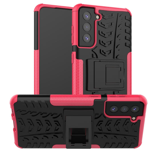 Tire Texture Shockproof TPU+PC Protective Case with Holder, For Samsung Galaxy S21+ 5G, For Xiaomi Poco M3 /Redmi Note 9 4G