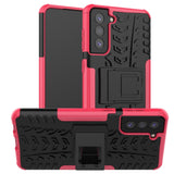 Tire Texture Shockproof TPU+PC Protective Case with Holder, For Samsung Galaxy S21+ 5G, For Xiaomi Poco M3 /Redmi Note 9 4G