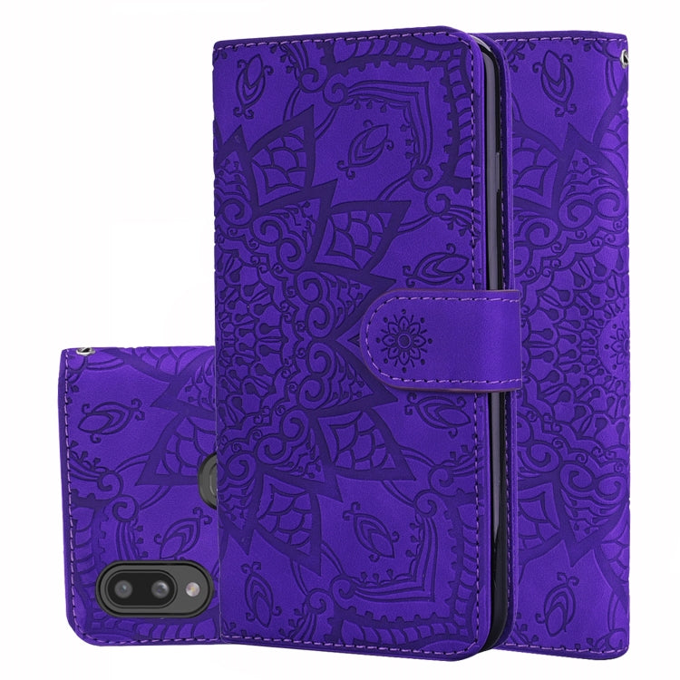 Calf Pattern Mandala Double Folding Design Embossed Leather Case with Wallet & Holder & Card Slots, For Xiaomi Redmi Note 8 Pro, For Galaxy A10s, For Galaxy A20s, For Galaxy A30s / A50s, For Xiaomi Mi CC9e / Mi A3