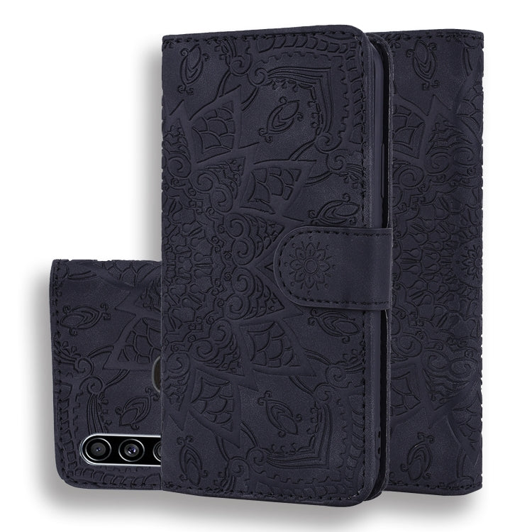 Calf Pattern Mandala Double Folding Design Embossed Leather Case with Wallet & Holder & Card Slots, For Xiaomi Redmi Note 8 Pro, For Galaxy A10s, For Galaxy A20s, For Galaxy A30s / A50s, For Xiaomi Mi CC9e / Mi A3