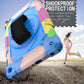 360 Degree Rotation Turntable Contrast Color Robot Shockproof Silicone + PC Protective Case with Holder