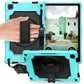 360 Degree Rotation Turntable Contrast Color Robot Shockproof Silicone + PC Protective Case with Holder