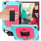 360 Degree Rotation Turntable Contrast Color Robot Shockproof Silicone + PC Protective Case with Holder