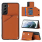 Skin Feel PU + TPU + PC Back Cover Shockproof Case with Card Slots & Holder & Photo Frame, For OPPO A7 / A5s / A12, For Samsung Galaxy A12, For Samsung Galaxy A52 5G / 4G, For Samsung Galaxy A72 5G / 4G, For Samsung Galaxy S21 5G�����������������������...
