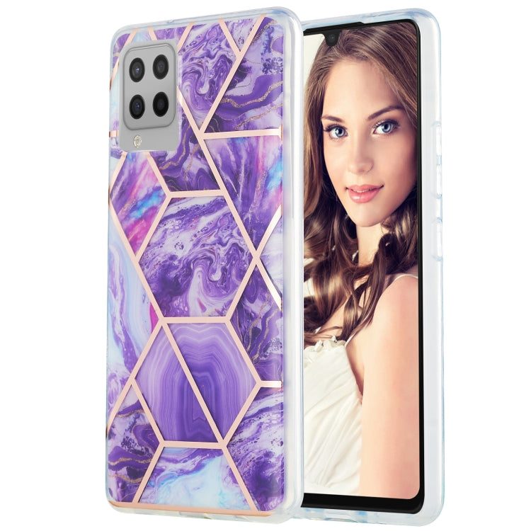 3D Electroplating Marble Pattern TPU Protective Case