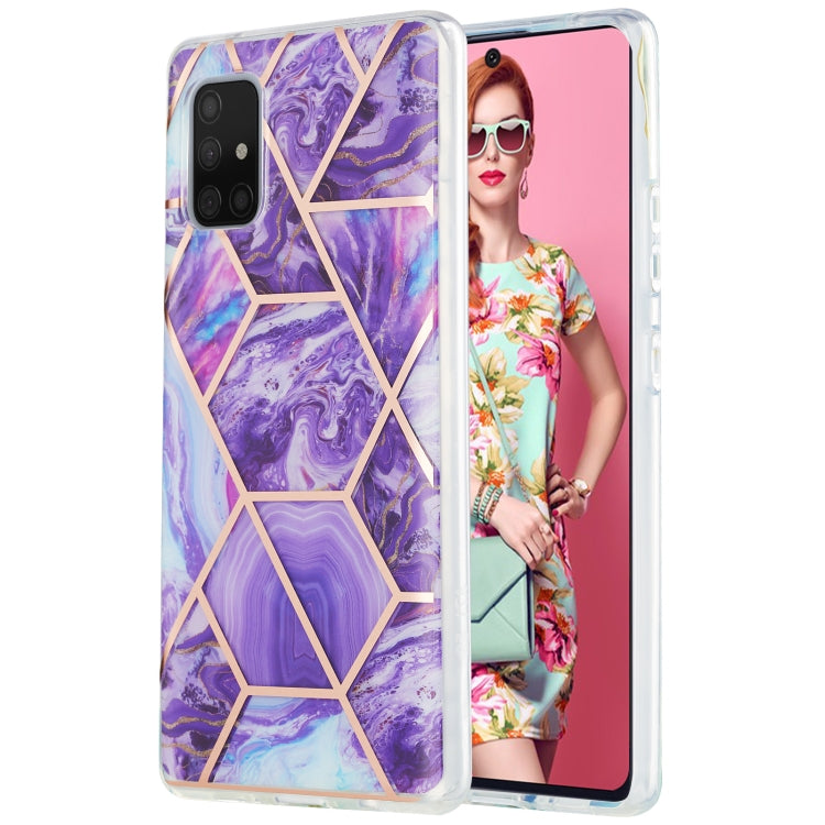 3D Electroplating Marble Pattern TPU Protective Case