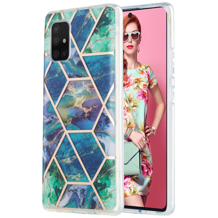 3D Electroplating Marble Pattern TPU Protective Case