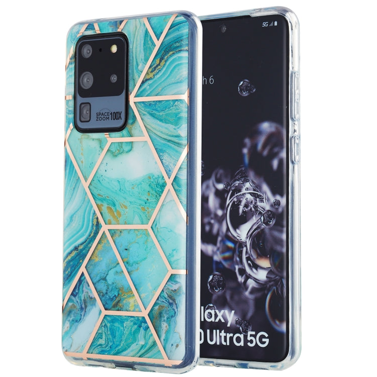 3D Electroplating Marble Pattern TPU Protective Case