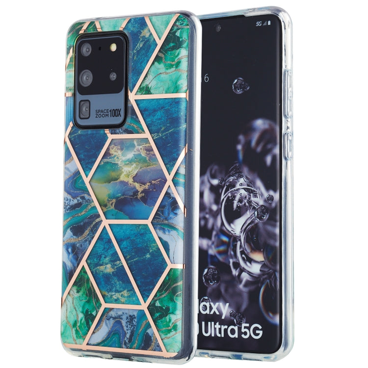 3D Electroplating Marble Pattern TPU Protective Case