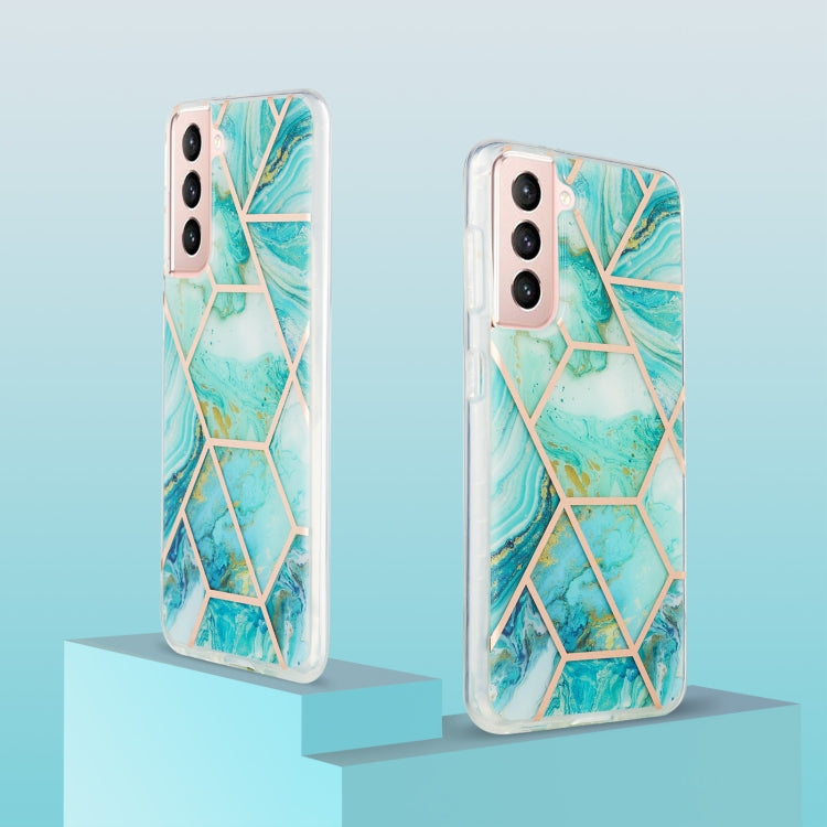 3D Electroplating Marble Pattern TPU Protective Case
