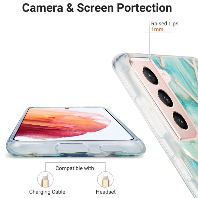 3D Electroplating Marble Pattern TPU Protective Case