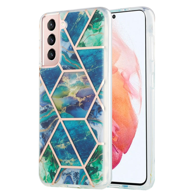 3D Electroplating Marble Pattern TPU Protective Case