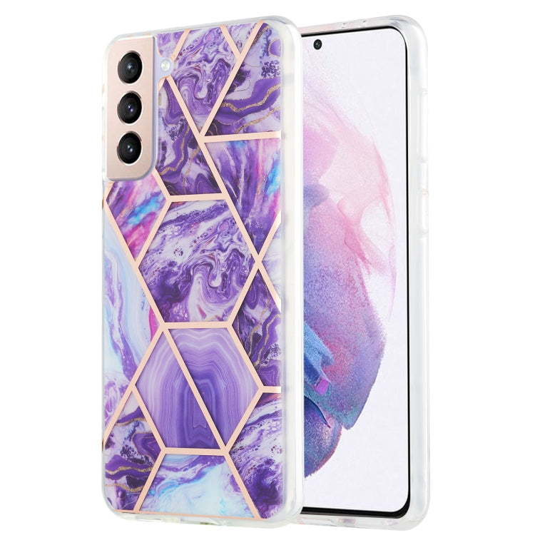 3D Electroplating Marble Pattern TPU Protective Case