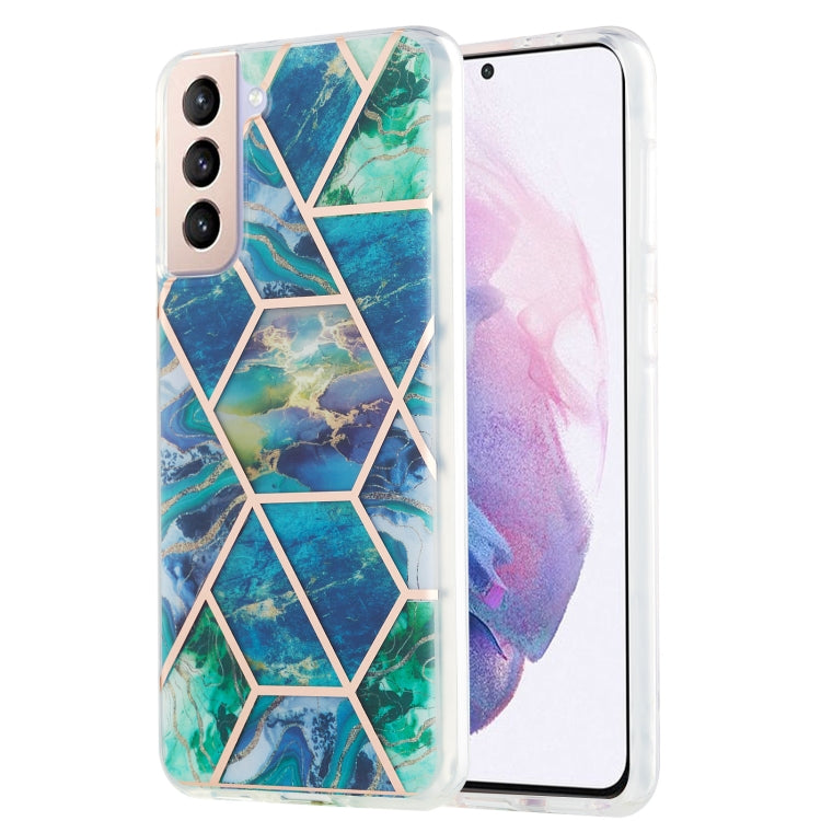 3D Electroplating Marble Pattern TPU Protective Case
