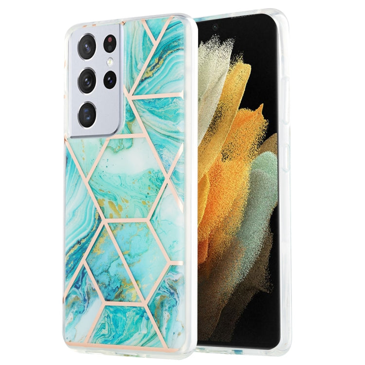 3D Electroplating Marble Pattern TPU Protective Case