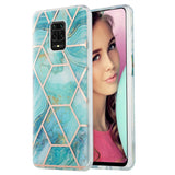 3D Electroplating Marble Pattern TPU Protective Case