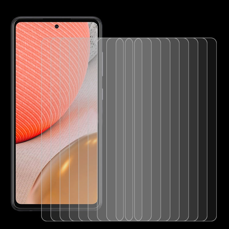 10 PCS 0.26mm 9H 2.5D Tempered Glass Film, For Samsung Galaxy A72 5G / 4G (10pcs), For Samsung Galaxy A72 4G (10 PCS), For Samsung Galaxy A52 4G (10 PCS), For Samsung Galaxy A52 5G (10pcs)