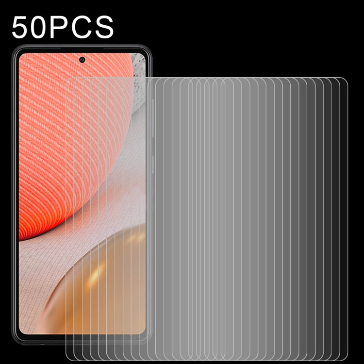 50 PCS 0.26mm 9H 2.5D Tempered Glass Film, For Samsung Galaxy A72 5G / 4G (50 PCS), For Samsung Galaxy A72 4G (50 PCS), For Samsung Galaxy A52 4G (50 PCS), For Samsung Galaxy A52 5G (50pcs)