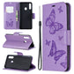Two Butterflies Embossing Pattern Horizontal Flip Leather Case with Holder & Card Slot & Wallet & Lanyard, For Galaxy A20s, For Xiaomi Redmi Note 8 Pro
