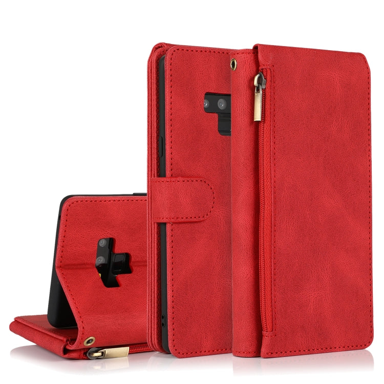 Skin-feel Crazy Horse Texture Zipper Wallet Bag Horizontal Flip Leather Case with Holder & Card Slots & Wallet & Lanyard, For Samsung Galaxy Note9, For Samsung Galaxy Note10, For Samsung Galaxy Note10+, For Samsung Galaxy Note20������������������������...