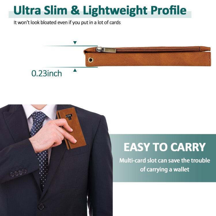 Skin-feel Crazy Horse Texture Zipper Wallet Bag Horizontal Flip Leather Case with Holder & Card Slots & Wallet & Lanyard, For Samsung Galaxy Note9, For Samsung Galaxy Note10, For Samsung Galaxy Note10+, For Samsung Galaxy Note20������������������������...