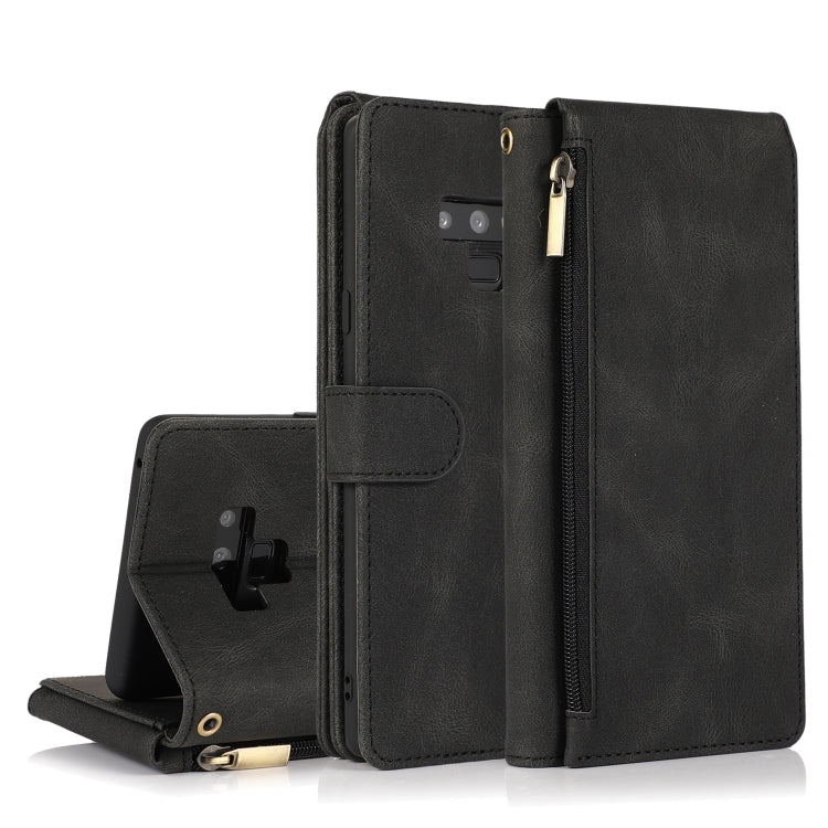Skin-feel Crazy Horse Texture Zipper Wallet Bag Horizontal Flip Leather Case with Holder & Card Slots & Wallet & Lanyard, For Samsung Galaxy Note9, For Samsung Galaxy Note10, For Samsung Galaxy Note10+, For Samsung Galaxy Note20������������������������...
