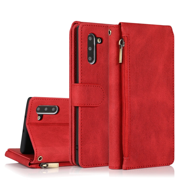 Skin-feel Crazy Horse Texture Zipper Wallet Bag Horizontal Flip Leather Case with Holder & Card Slots & Wallet & Lanyard, For Samsung Galaxy Note9, For Samsung Galaxy Note10, For Samsung Galaxy Note10+, For Samsung Galaxy Note20������������������������...