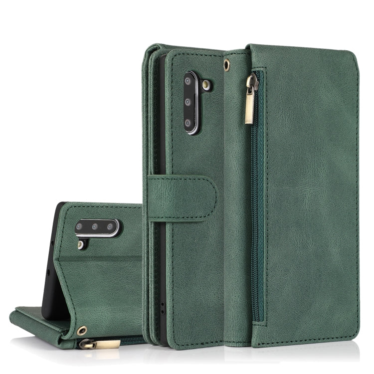 Skin-feel Crazy Horse Texture Zipper Wallet Bag Horizontal Flip Leather Case with Holder & Card Slots & Wallet & Lanyard, For Samsung Galaxy Note9, For Samsung Galaxy Note10, For Samsung Galaxy Note10+, For Samsung Galaxy Note20������������������������...