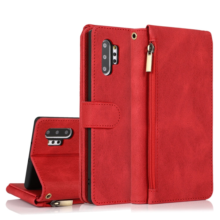 Skin-feel Crazy Horse Texture Zipper Wallet Bag Horizontal Flip Leather Case with Holder & Card Slots & Wallet & Lanyard, For Samsung Galaxy Note9, For Samsung Galaxy Note10, For Samsung Galaxy Note10+, For Samsung Galaxy Note20������������������������...