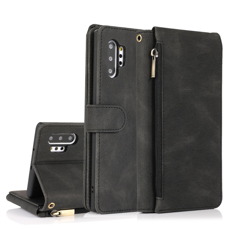 Skin-feel Crazy Horse Texture Zipper Wallet Bag Horizontal Flip Leather Case with Holder & Card Slots & Wallet & Lanyard, For Samsung Galaxy Note9, For Samsung Galaxy Note10, For Samsung Galaxy Note10+, For Samsung Galaxy Note20������������������������...
