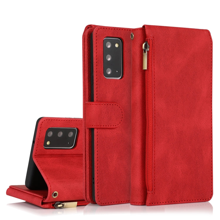 Skin-feel Crazy Horse Texture Zipper Wallet Bag Horizontal Flip Leather Case with Holder & Card Slots & Wallet & Lanyard, For Samsung Galaxy Note9, For Samsung Galaxy Note10, For Samsung Galaxy Note10+, For Samsung Galaxy Note20������������������������...
