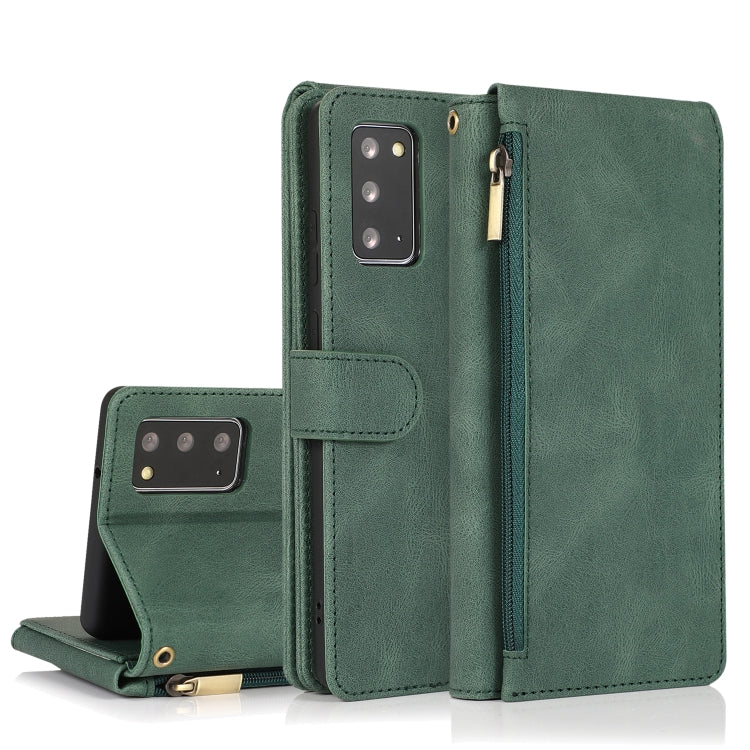 Skin-feel Crazy Horse Texture Zipper Wallet Bag Horizontal Flip Leather Case with Holder & Card Slots & Wallet & Lanyard, For Samsung Galaxy Note9, For Samsung Galaxy Note10, For Samsung Galaxy Note10+, For Samsung Galaxy Note20������������������������...