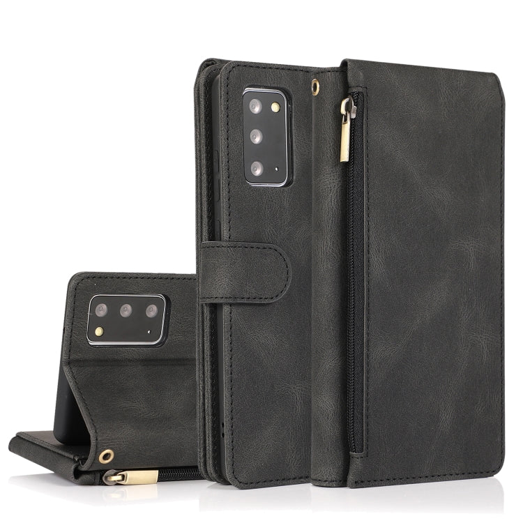 Skin-feel Crazy Horse Texture Zipper Wallet Bag Horizontal Flip Leather Case with Holder & Card Slots & Wallet & Lanyard, For Samsung Galaxy Note9, For Samsung Galaxy Note10, For Samsung Galaxy Note10+, For Samsung Galaxy Note20������������������������...