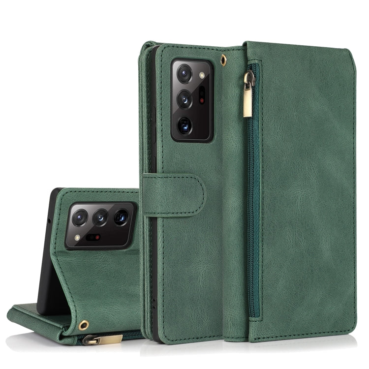 Skin-feel Crazy Horse Texture Zipper Wallet Bag Horizontal Flip Leather Case with Holder & Card Slots & Wallet & Lanyard, For Samsung Galaxy Note9, For Samsung Galaxy Note10, For Samsung Galaxy Note10+, For Samsung Galaxy Note20������������������������...