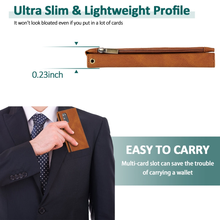 Skin-feel Crazy Horse Texture Zipper Wallet Bag Horizontal Flip Leather Case with Holder & Card Slots & Wallet & Lanyard, For Samsung Galaxy S20, For Samsung Galaxy S20+, For Samsung Galaxy S20 Ultra, For Samsung Galaxy S20 FE 5G�����������������������...