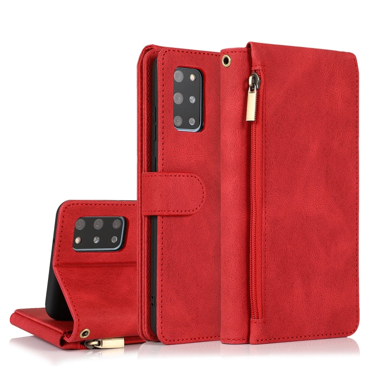 Skin-feel Crazy Horse Texture Zipper Wallet Bag Horizontal Flip Leather Case with Holder & Card Slots & Wallet & Lanyard, For Samsung Galaxy S20, For Samsung Galaxy S20+, For Samsung Galaxy S20 Ultra, For Samsung Galaxy S20 FE 5G�����������������������...