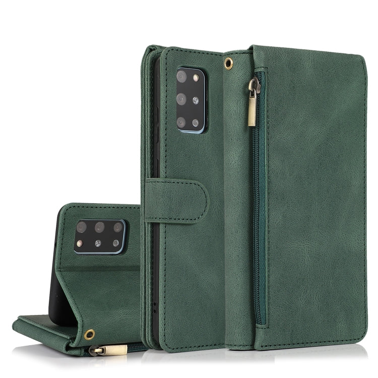 Skin-feel Crazy Horse Texture Zipper Wallet Bag Horizontal Flip Leather Case with Holder & Card Slots & Wallet & Lanyard, For Samsung Galaxy S20, For Samsung Galaxy S20+, For Samsung Galaxy S20 Ultra, For Samsung Galaxy S20 FE 5G�����������������������...