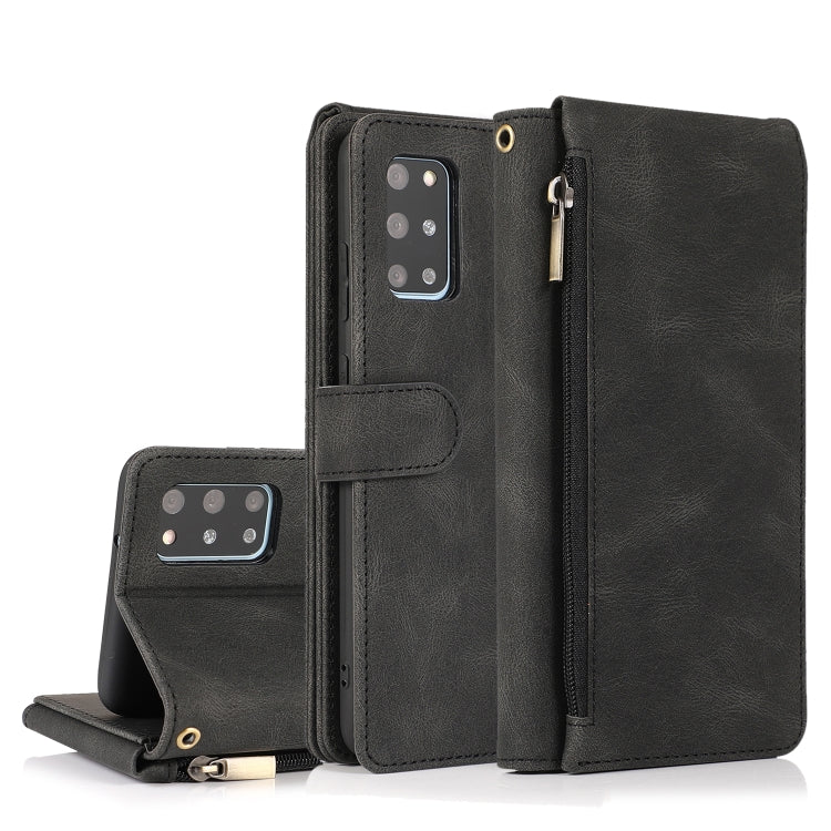 Skin-feel Crazy Horse Texture Zipper Wallet Bag Horizontal Flip Leather Case with Holder & Card Slots & Wallet & Lanyard, For Samsung Galaxy S20, For Samsung Galaxy S20+, For Samsung Galaxy S20 Ultra, For Samsung Galaxy S20 FE 5G�����������������������...