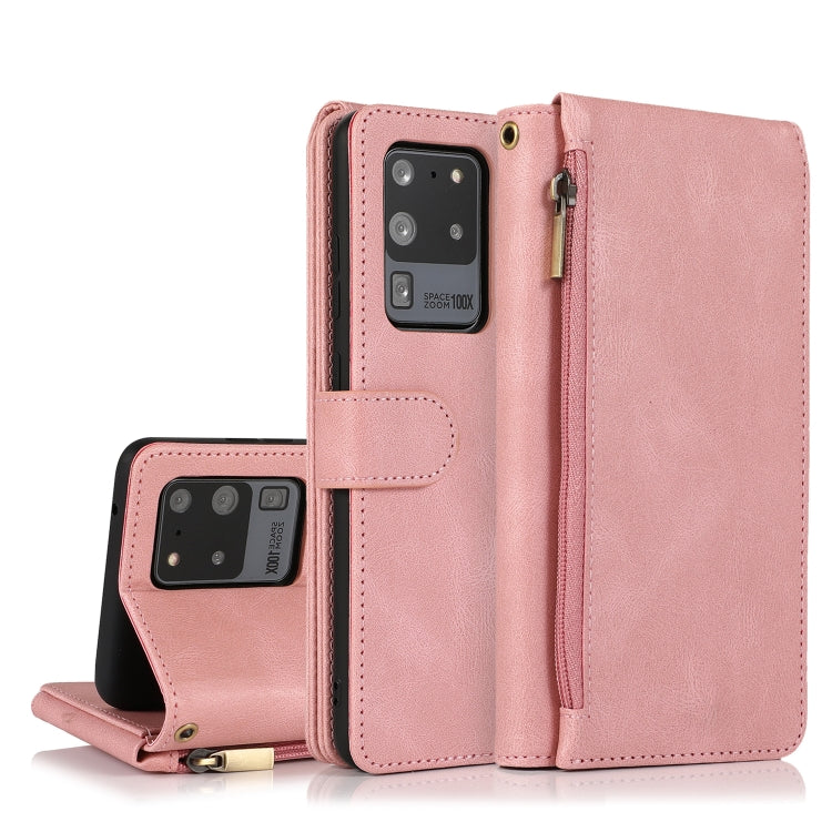 Skin-feel Crazy Horse Texture Zipper Wallet Bag Horizontal Flip Leather Case with Holder & Card Slots & Wallet & Lanyard, For Samsung Galaxy S20, For Samsung Galaxy S20+, For Samsung Galaxy S20 Ultra, For Samsung Galaxy S20 FE 5G�����������������������...