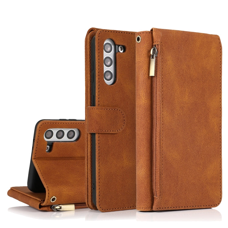 Skin-feel Crazy Horse Texture Zipper Wallet Bag Horizontal Flip Leather Case with Holder & Card Slots & Wallet & Lanyard, For Samsung Galaxy S20, For Samsung Galaxy S20+, For Samsung Galaxy S20 Ultra, For Samsung Galaxy S20 FE 5G�����������������������...